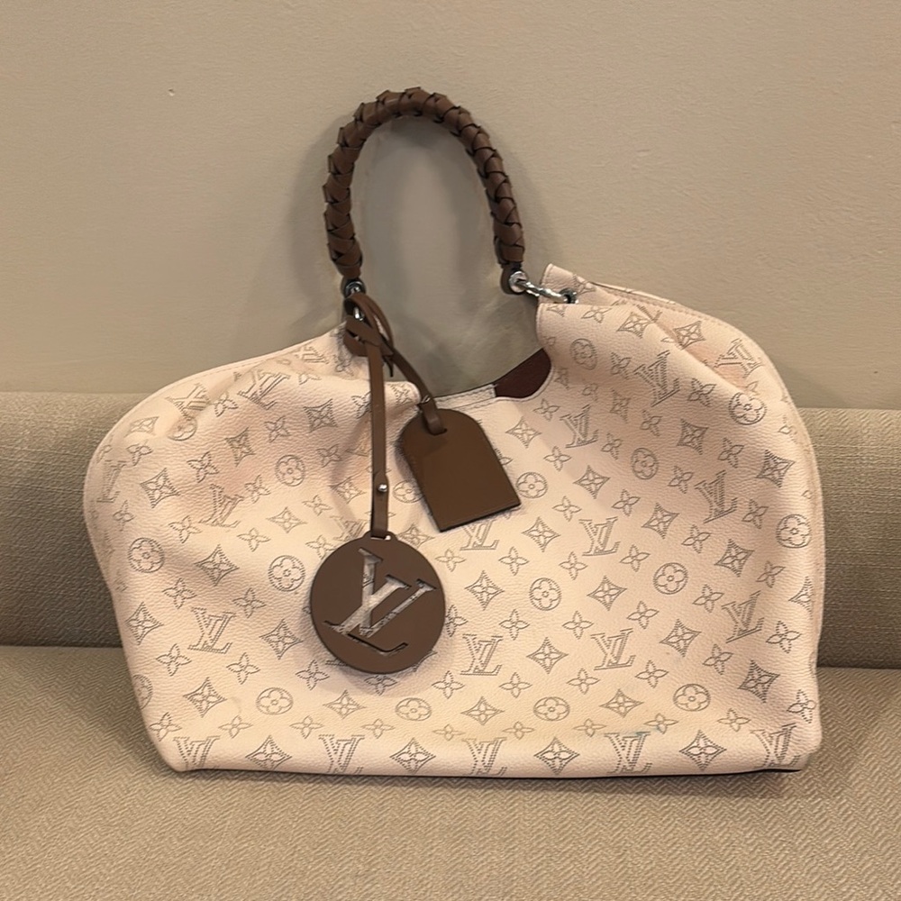 Louis Vuitton Cream and Brown Monogram Tote